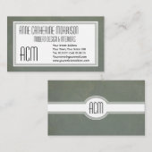 Grijze Italiaanse Grunge Effect Visitekaartje (Voorkant / Achterkant)