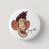 Grijze jacquetavatar ronde button 3,2 cm (Voorkant)