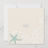 Grijze Jade Dusky Blue Beach Vrijgezellenfeest Kaart (Achterkant)