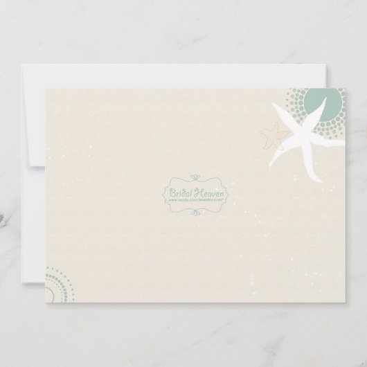 Grijze Jade Dusky Blue Seaside Weddenschap Kaart (Achterkant)