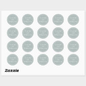 Grijze Jade en Witte Persoonlijke Weddenschappen Ronde Sticker (Vel)