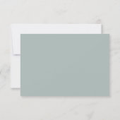 Grijze Jade Simple Border Wedding RSVP Kaart (Achterkant)