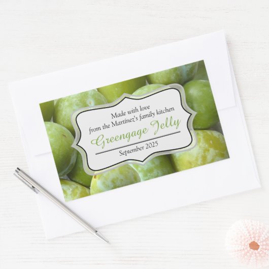 Grijze jam-conserverlabel sticker (Envelop)