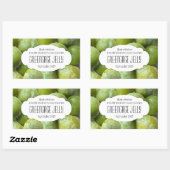 Grijze jam-conserverlabel sticker (Vel)