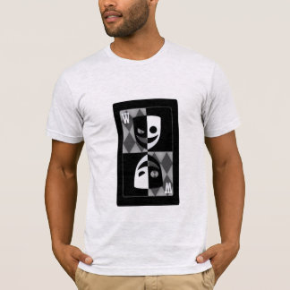 Grijze Joker Poker Diamanten Geïnspireerde Custom  T-shirt