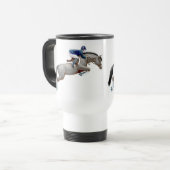 Grijze jumper Horse Travel Mug Reisbeker (Voorkant links)