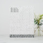 Grijze jute briefhoofd ontwerp (Staand voorkant)