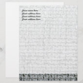 Grijze jute briefhoofd ontwerp (Voorkant / Achterkant)