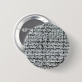 Grijze jute ronde button 5,7 cm (Voorkant /achterkant)