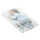 Grijze kaart voor geboorte van fotoscript magneet (Rechterzijde)