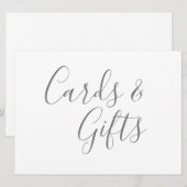 Grijze Kaarten & Geschenken Calligrafie Tekst (Voorkant / Achterkant)
