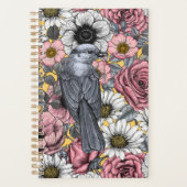 Grijze kaken en bloemen planner (Voorkant)