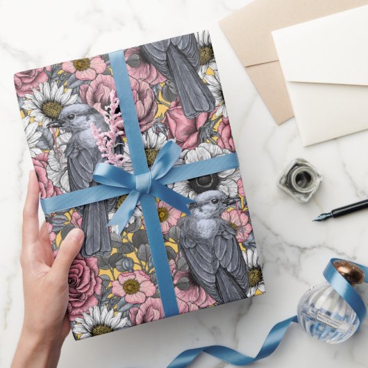 Grijze kaken en verpakkingspapier voor bloemen cadeaupapier (Geschenken)