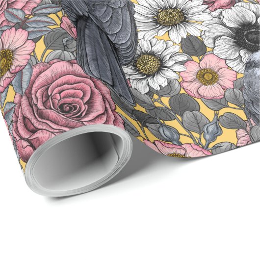 Grijze kaken en verpakkingspapier voor bloemen cadeaupapier (Rol Hoek)