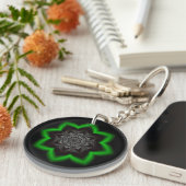 Grijze kaleidoscoop sleutelhanger (Voorkant Rechts)