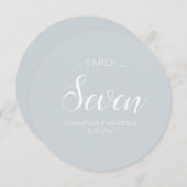 Grijze kalligrafie Tabelnummer Kaart (Voorkant / Achterkant)