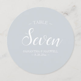 Grijze kalligrafie Tabelnummer Kaart