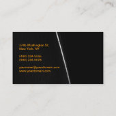 Grijze kalligrafische Cosmetoloog Visitekaartje (Achterkant)