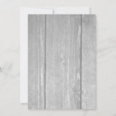 grijze kant en bruiloft uitnodiging (Achterkant)