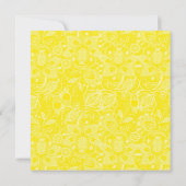 Grijze kant met geelbruidsjurk kaart (Achterkant)