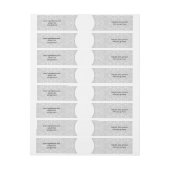 Grijze kant rond zeep-etiket (Vel)