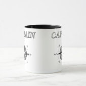 Grijze kapitein met Compass-Roos Mok (Midden)