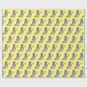 Grijze karton met rood wijnpakpapier cadeaupapier (Vlak)