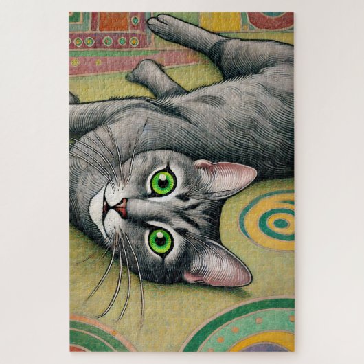 Grijze Kat 1000 Stuk Puzzel (Verticaal)