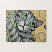 Grijze Kat 250 Stuk Puzzel (Horizontaal)