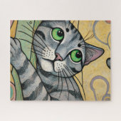 Grijze Kat 500 Stuk Puzzel (Horizontaal)