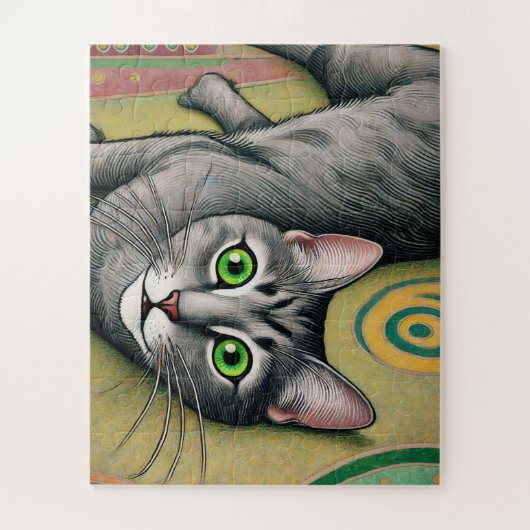 Grijze kat 50 stuk Kinder puzzel (Verticaal)
