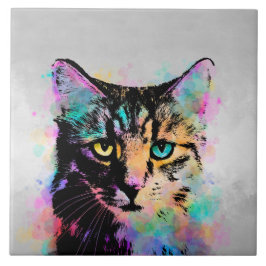 Grijze kat 618 tegeltje