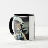 Grijze kat astronaut in de ruimte mok (Voorkant links)