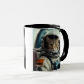 Grijze kat astronaut in de ruimte mok (Voorkant rechts)