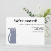 Grijze Kat Bewegen Nieuw Huis Aankondiging (Staand voorkant)