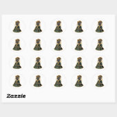 Grijze Kat Bruids Sieraden Sticker (Vel)