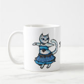 Grijze kat buikdanseres koffiemok (Links)