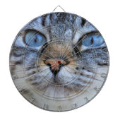 Grijze kat dartbord (Voorkant)