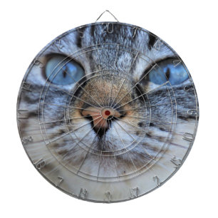 Grijze kat dartbord