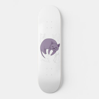 Grijze kat die slaapt en kittenkrabbels dekbedhoes persoonlijk skateboard