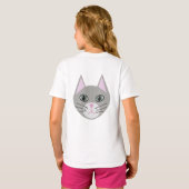 Grijze kat, geel t-shirt (Achterkant volledig)