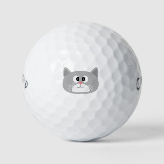 Grijze kat golfballen (Voorkant)