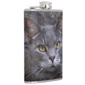 Grijze kat heupfles (Rechts)