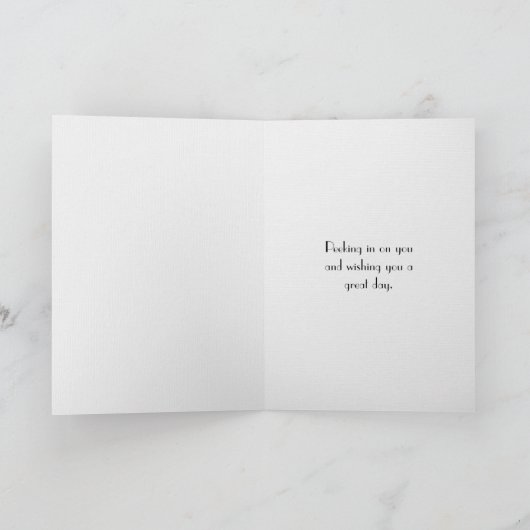 Grijze kat in Barn Hole Hallo Kaart (Binnen)