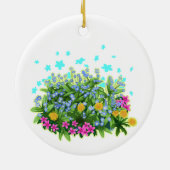 Grijze kat in de bloem keramisch ornament (Achterkant)