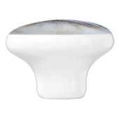 Grijze kat keramische knop (Zijkant)