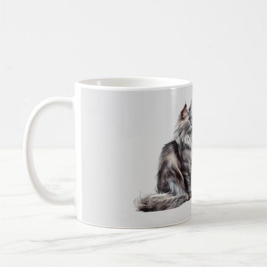 Grijze kat koffiemok (Links)