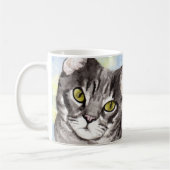 Grijze kat koffiemok (Links)