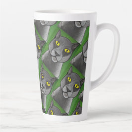 Grijze kat Latte mok
