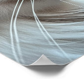 Grijze kat met blauwe ogen poster (Hoek)